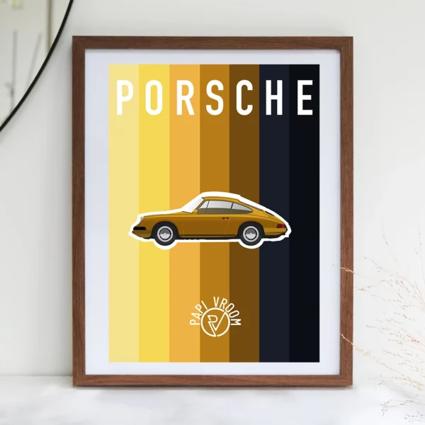 Affiche voiture ancienne Porsche