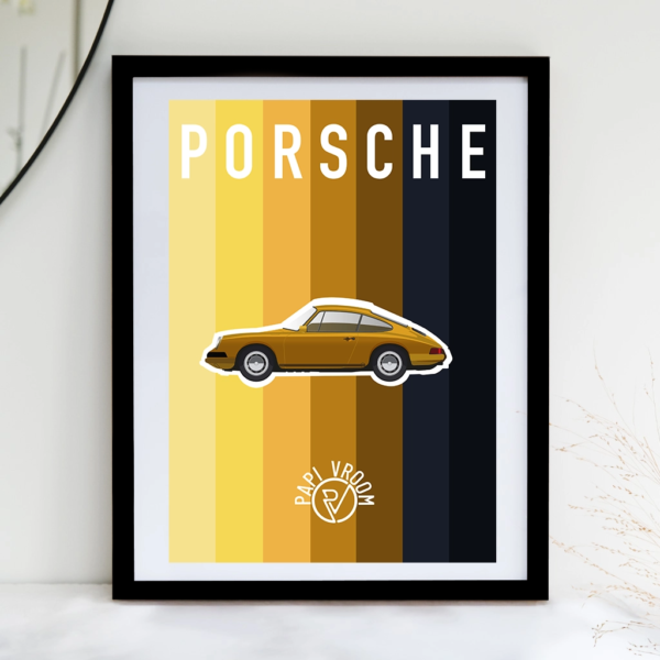 Affiche voiture ancienne Porsche
