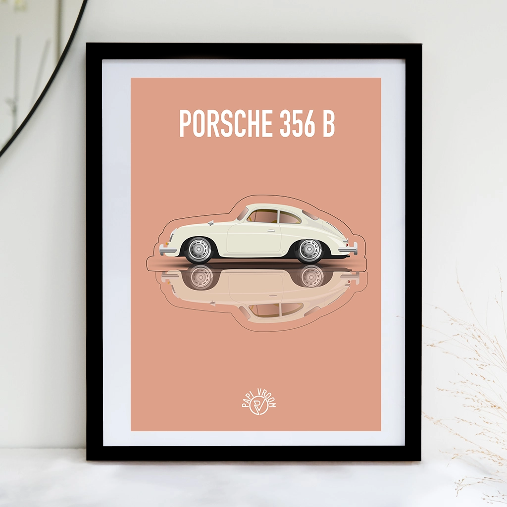 Affiche voiture ancienne Porsche 356B – Image 3