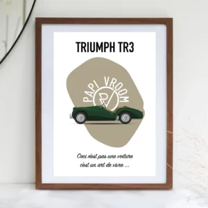 Affiche voiture ancienne Triumph TR3
