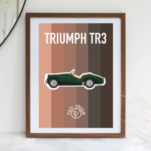 Affiche voiture ancienne Triumph TR3