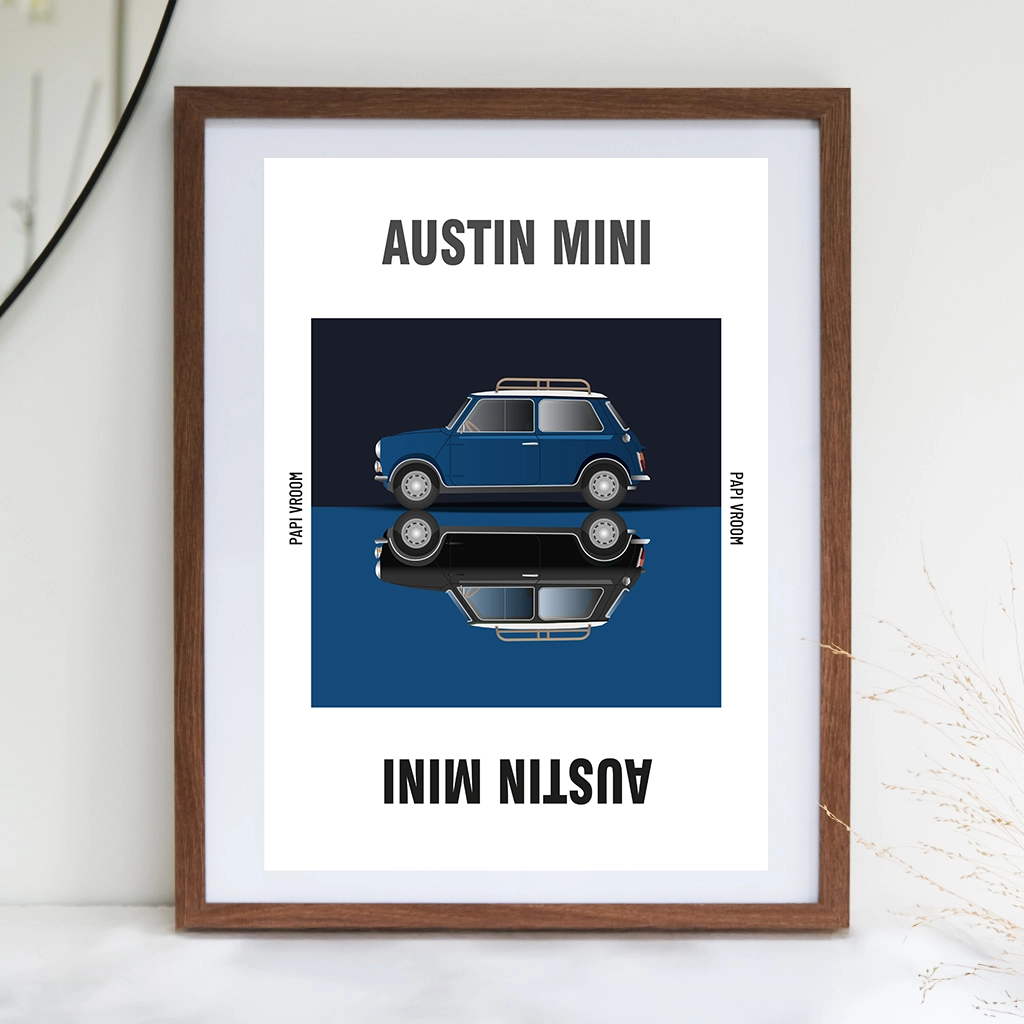 Affiche voiture ancienne Austin Mini – Image 1