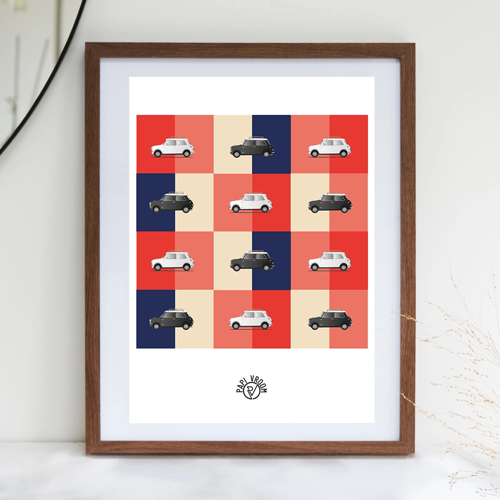 Affiche voiture ancienne Austin Mini – Image 1