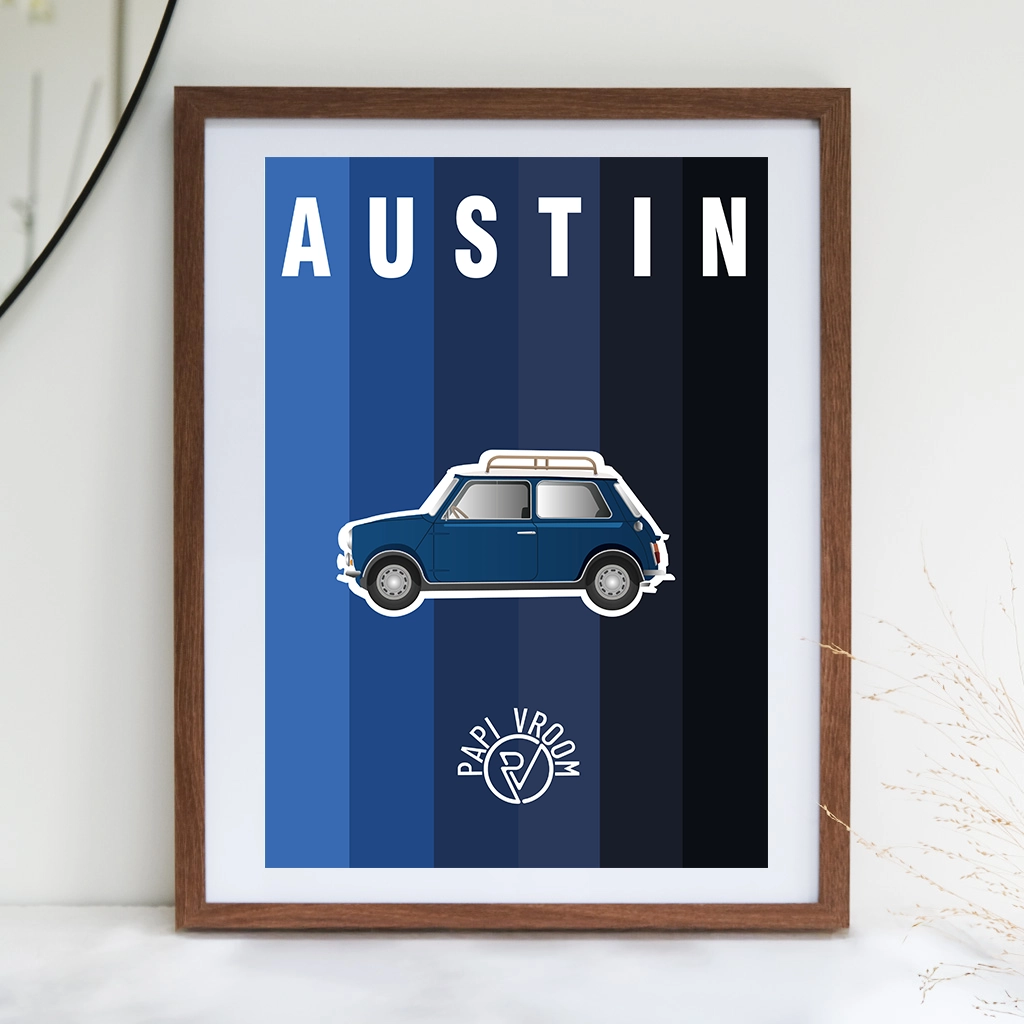 Affiche voiture ancienne Austin Mini – Image 1