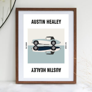 Affiche voiture ancienne Austin Healey