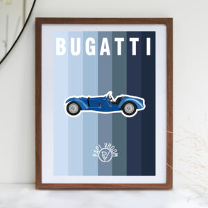Affiche voiture ancienne Bugatti Type 35