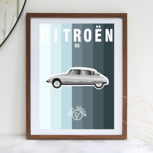 Affiche voiture ancienne Citroën DS