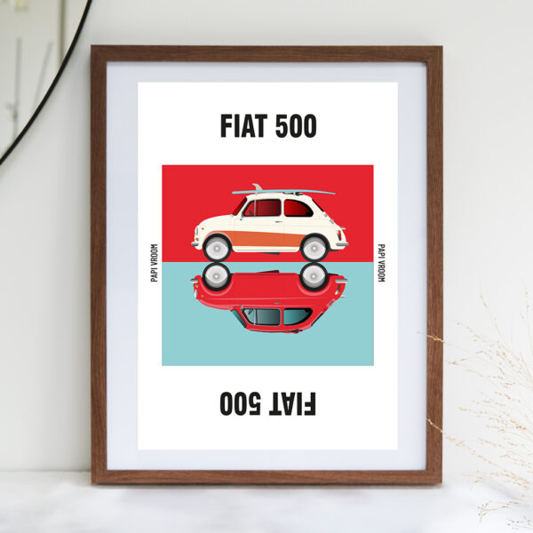 Affiche voiture Fiat 500