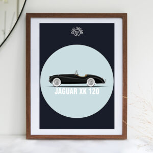 Affiche voiture ancienne Jaguar XK120
