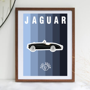 Affiche voiture ancienne Jaguar XK120