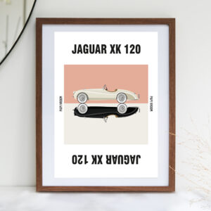 Affiche voiture ancienne Jaguar XK120