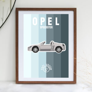 Affiche voiture ancienne Opel Speedster
