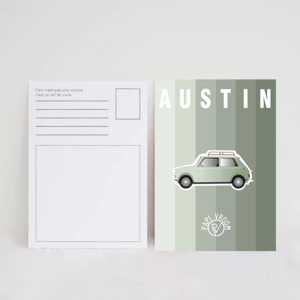 Carte Postale Austin Mini | Papivroom