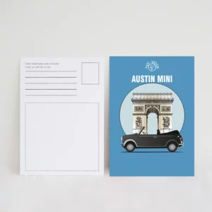Carte Postale Austin Mini Arc de Triomphe | Papivroom