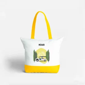 Grand Sac Zippé en Coton Mehari