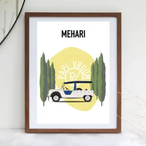 Affiche voiture ancienne Citroën Mehari – Image 1