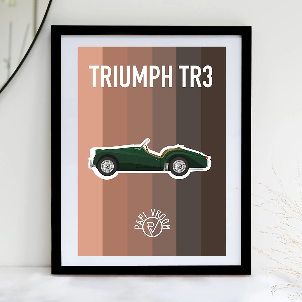 Affiche voiture ancienne Triumph TR3 – Image 3