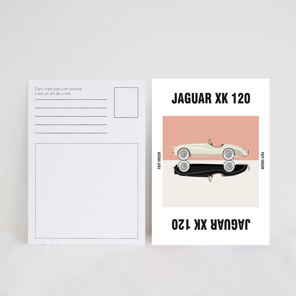 Carte Postale Jaguar XK120 | Papivroom