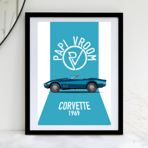 Affiche voiture ancienne Corvette C3 – Image 3