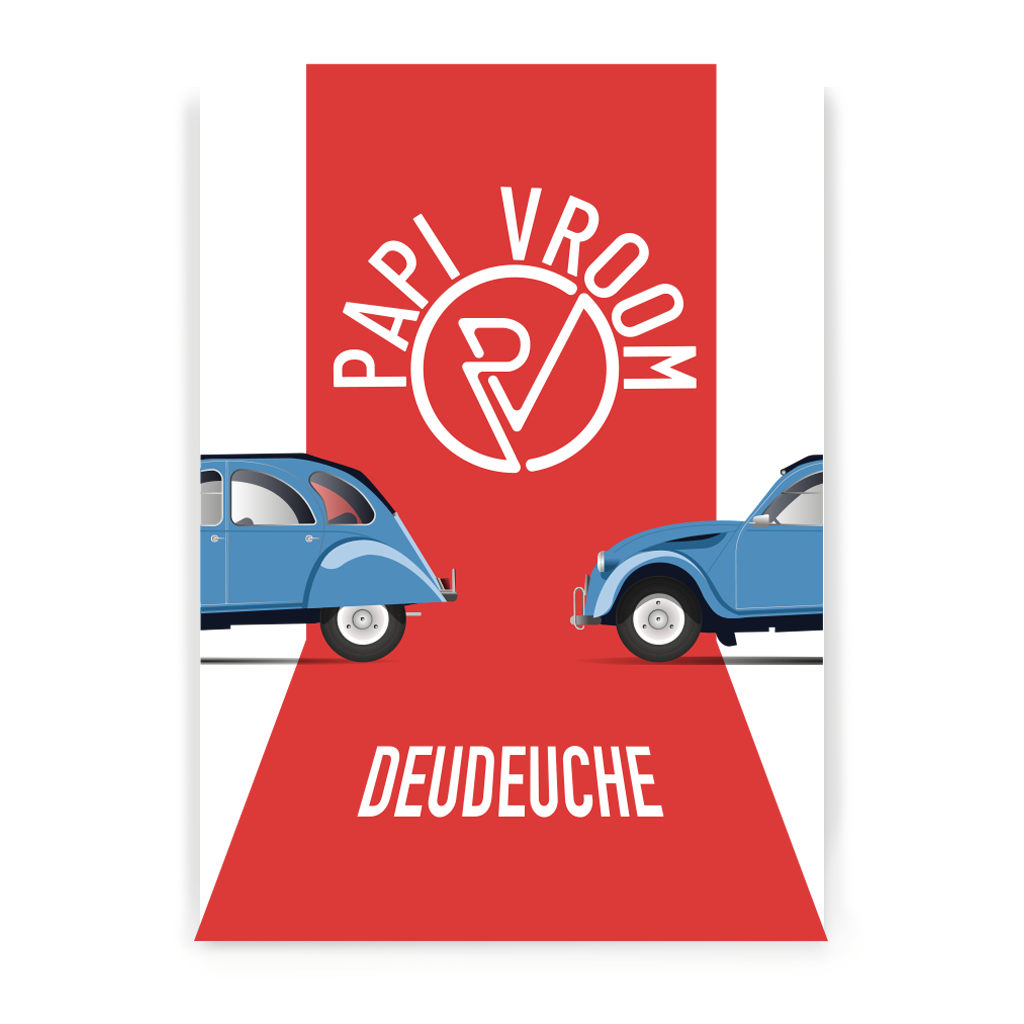 Affiche voiture ancienne Citroën 2cv Deudeuche – Image 3