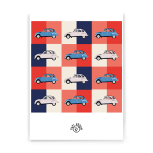 Affiche voiture ancienne Citroën 2cv Deudeuche – Image 3