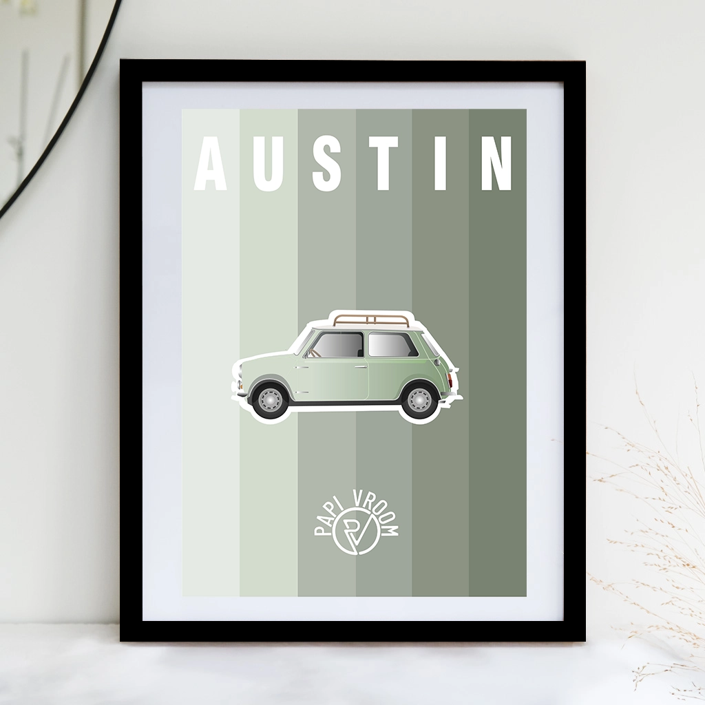 Affiche voiture ancienne Austin Mini – Image 2