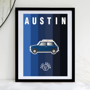 Affiche voiture ancienne Austin Mini – Image 3