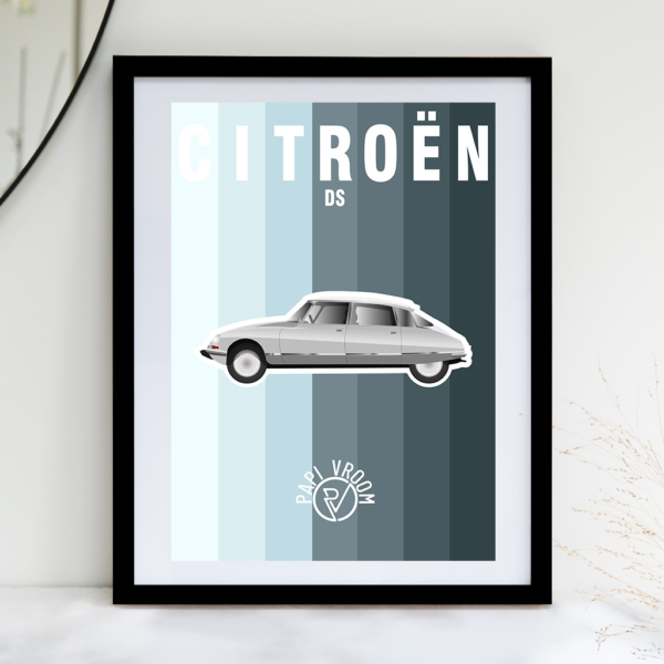Affiche voiture ancienne Citroën DS