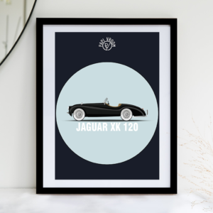 Affiche voiture ancienne Jaguar XK120 – Image 2