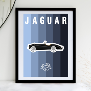 Affiche voiture ancienne Jaguar XK120 – Image 2