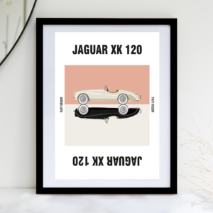 Affiche voiture ancienne Jaguar XK120 – Image 2