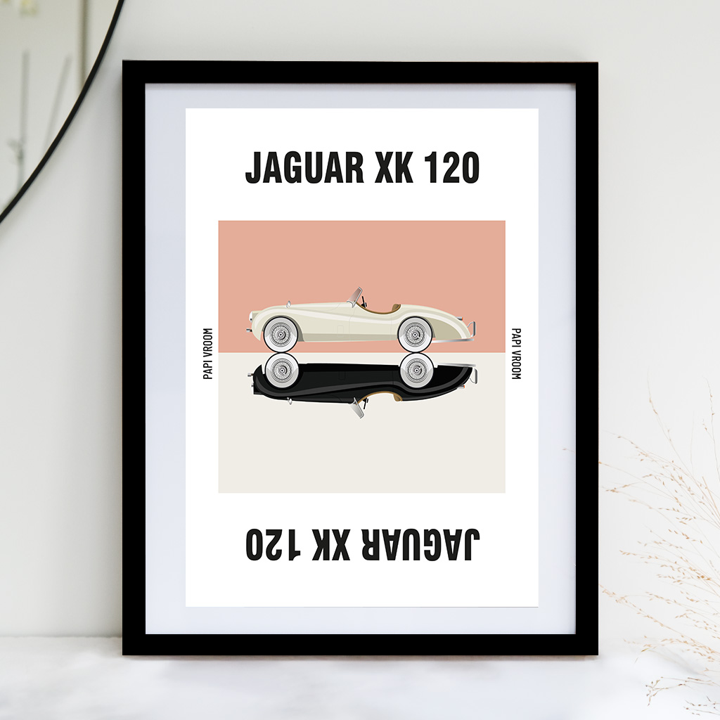 Affiche voiture ancienne Jaguar XK120 – Image 2