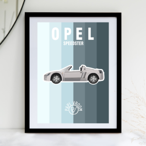 Affiche voiture ancienne Opel Speedster – Image 2