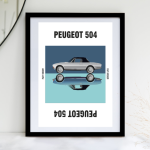Affiche voiture ancienne Peugeot 504 – Image 3