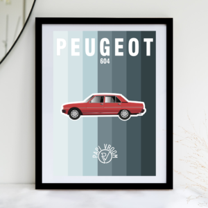 Affiche voiture ancienne Peugeot 604 – Image 2