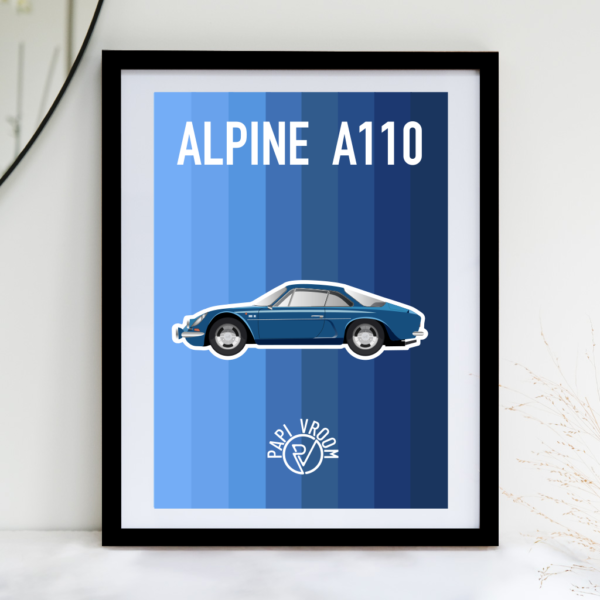 Affiche voiture ancienne Alpine A110