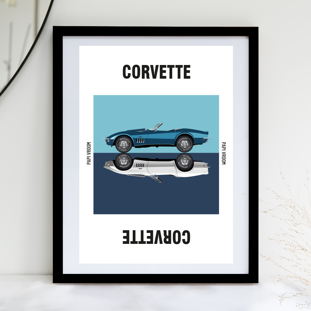 Affiche voiture ancienne Corvette – Image 2