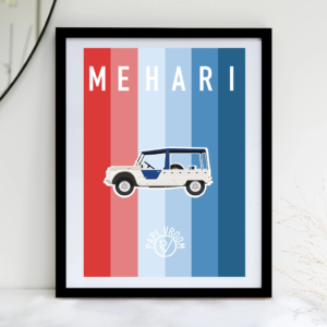 Affiche voiture ancienne Citroën Mehari – Image 3