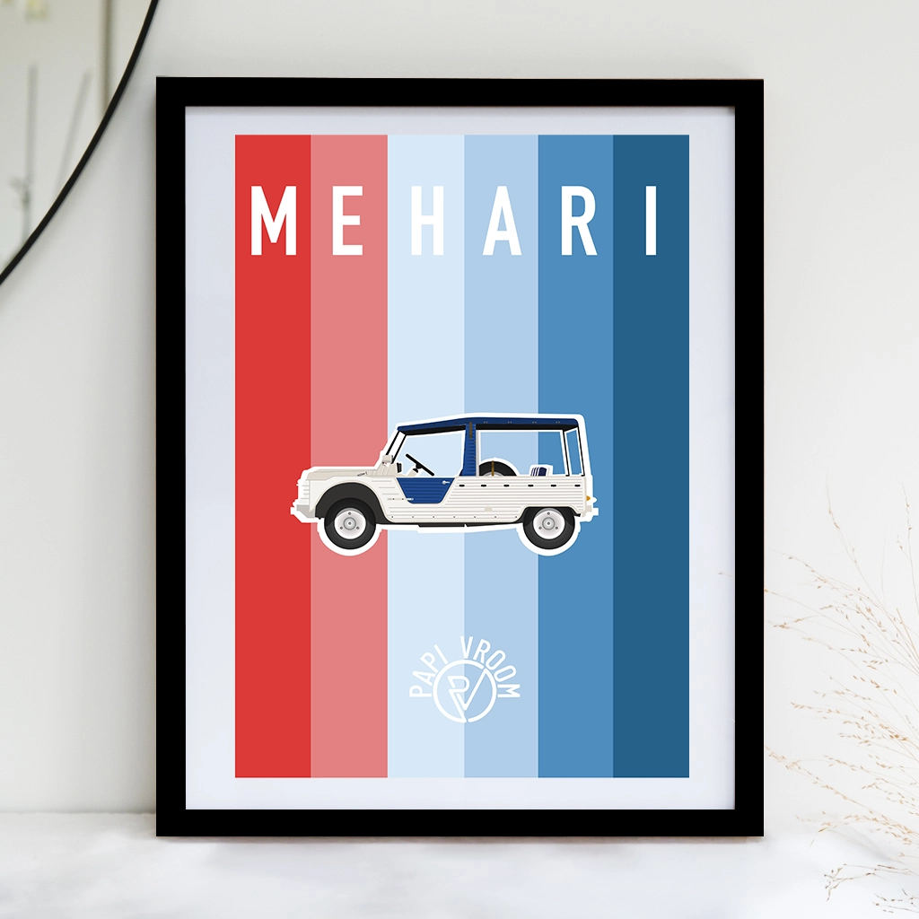 Affiche voiture ancienne Citroën Mehari – Image 3