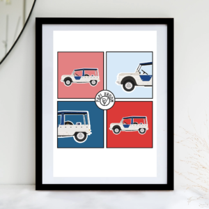 Affiche voiture ancienne Citroën Mehari – Image 2