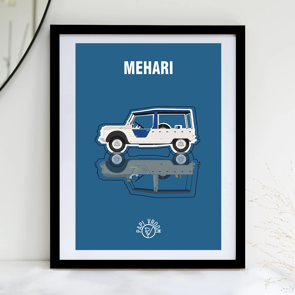 Affiche voiture ancienne Citroën Mehari – Image 2