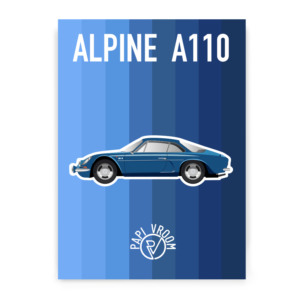 Affiche voiture ancienne Alpine A110 – Image 2
