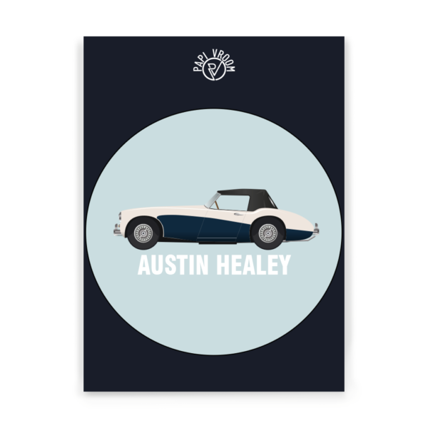Affiche voiture ancienne Austin Healey