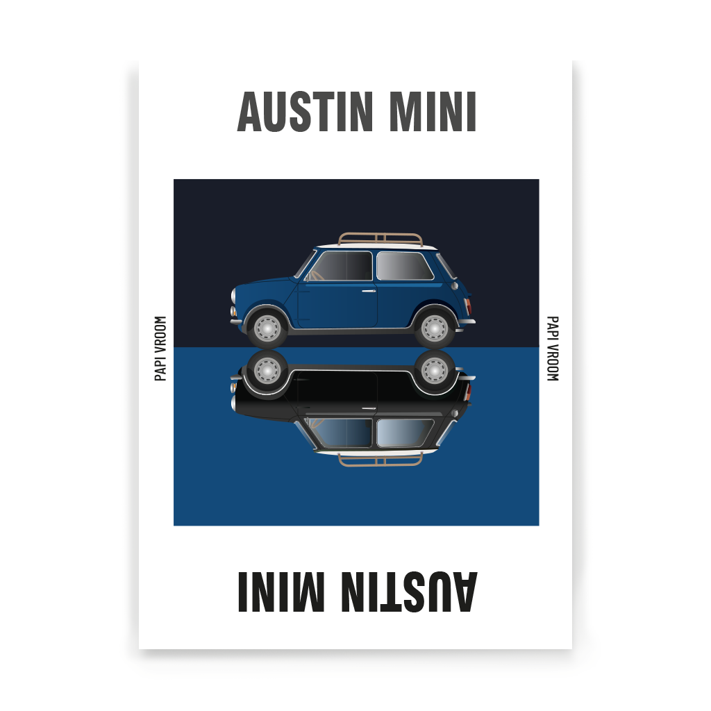 Affiche voiture ancienne Austin Mini – Image 2