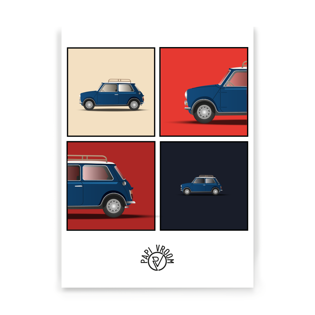 Affiche voiture ancienne Austin Mini – Image 2