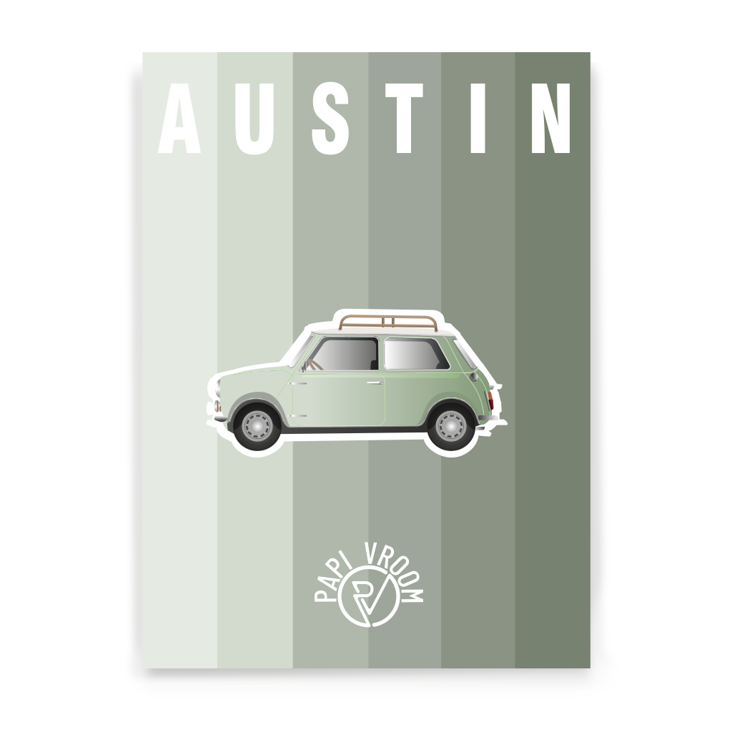 Affiche voiture ancienne Austin Mini – Image 3