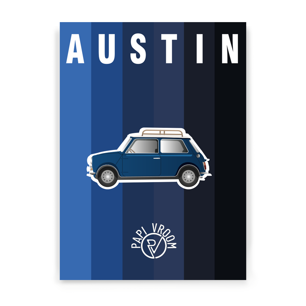 Affiche voiture ancienne Austin Mini – Image 2