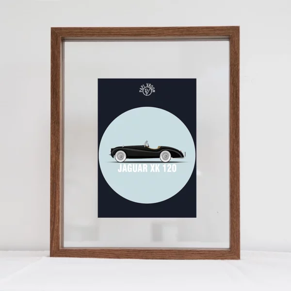 Carte Postale Jaguar XK120 | Papivroom