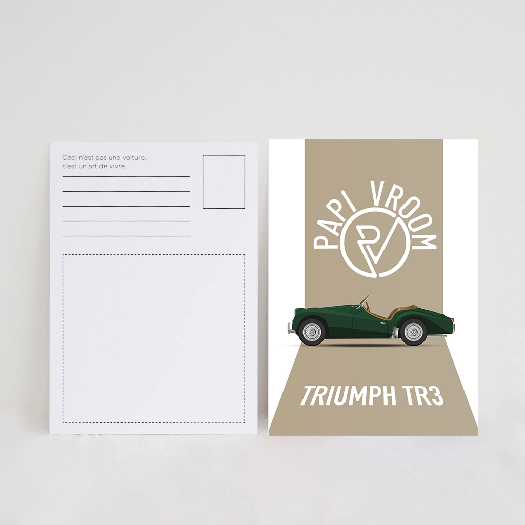 Carte Postale Triumph TR3 | Papivroom