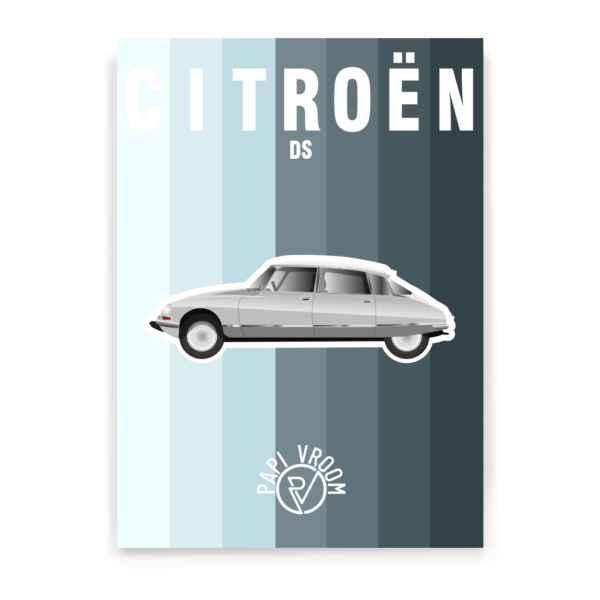 Affiche voiture ancienne Citroën DS